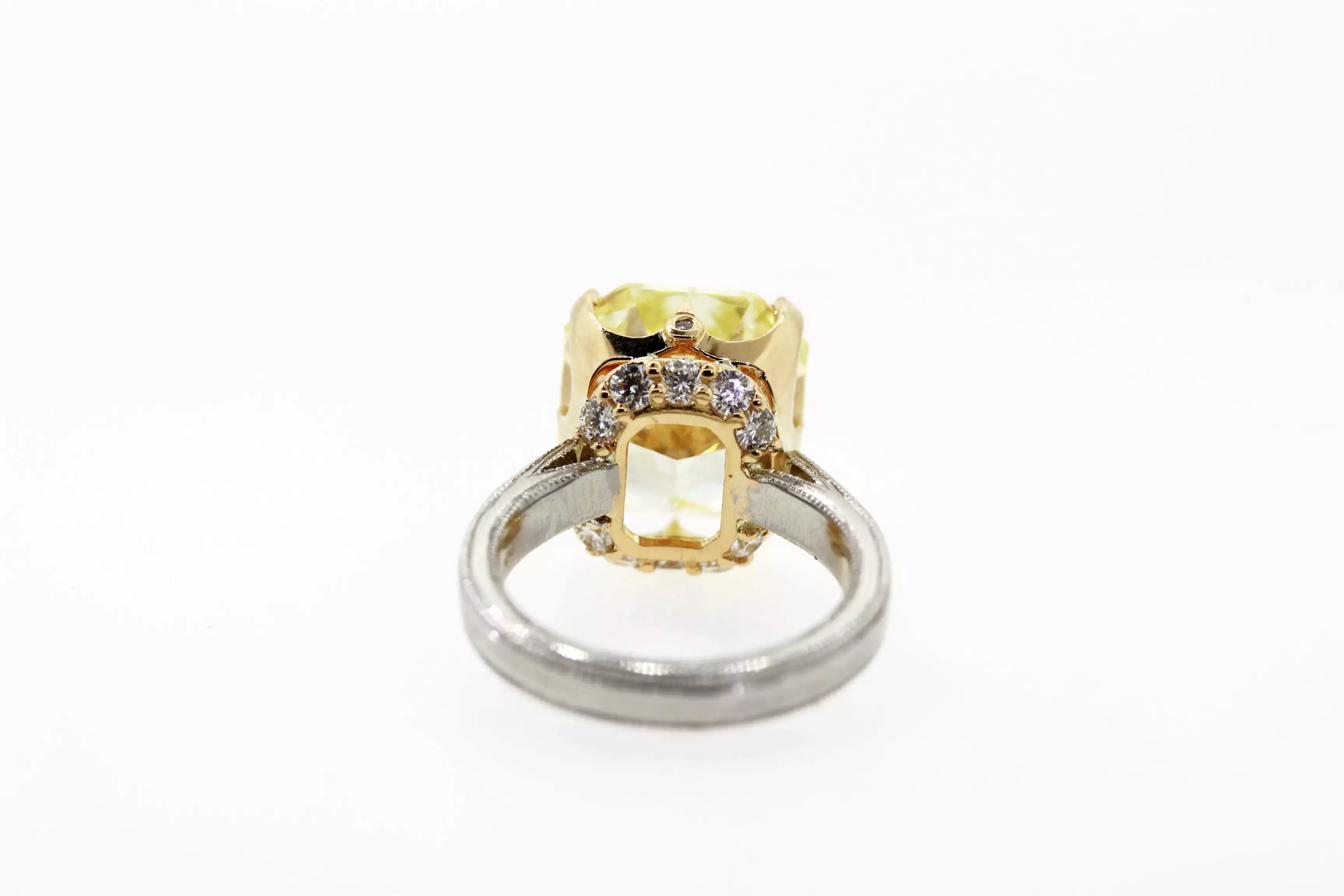 Princess Cut Yellow Diamond Engagement Ring