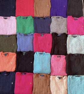 Ralph Lauren cable knit sweaters - 100 pieces