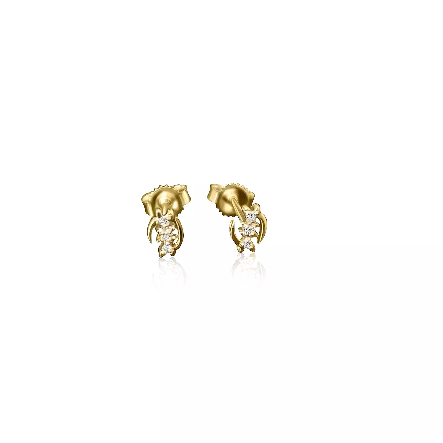 SAHMANI 18k Gold Micro Spine Diamond Studs Earring