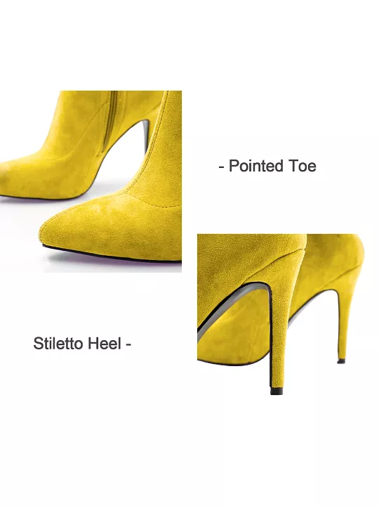 Sexy Suede Pointed Toe Stiletto Over The Knee High Heels Boots