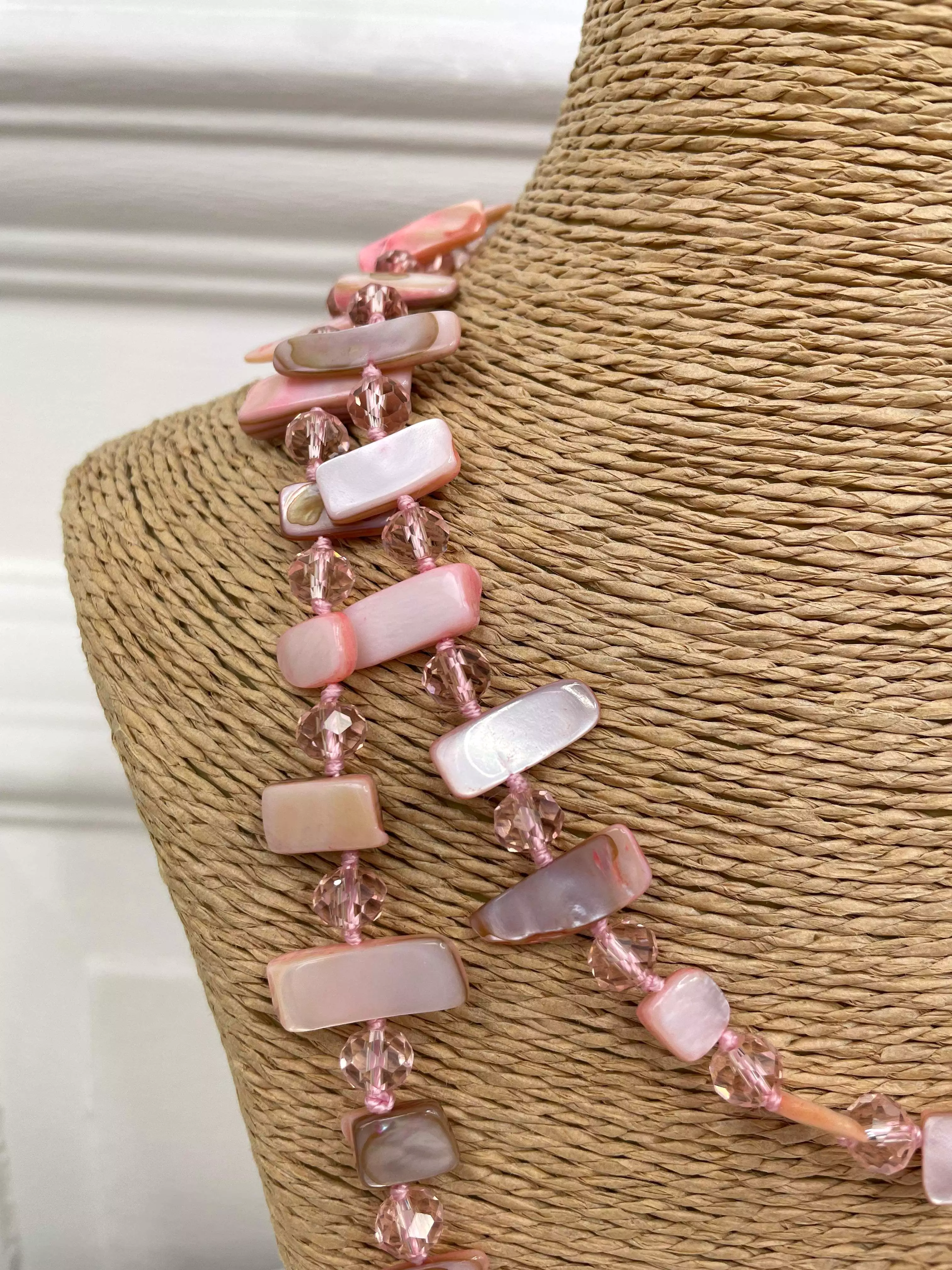 Shell & Bead Necklace - Pink