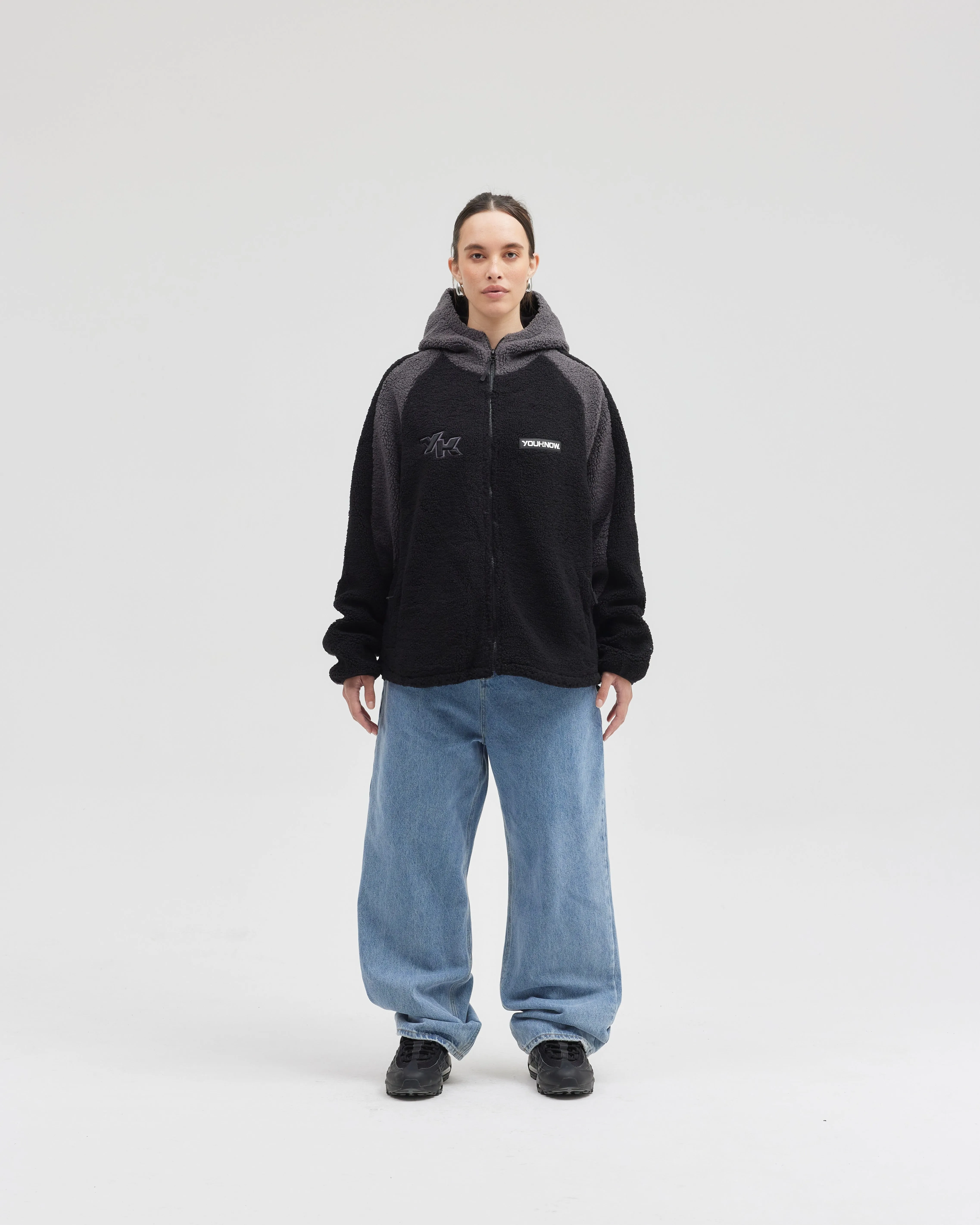 Sherpa Panel Fleece | BLACK