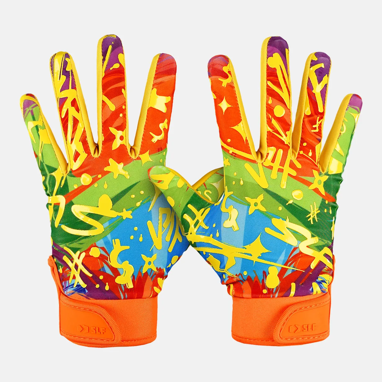 SLF Milan Colorful Sticky Football Receiver Gloves