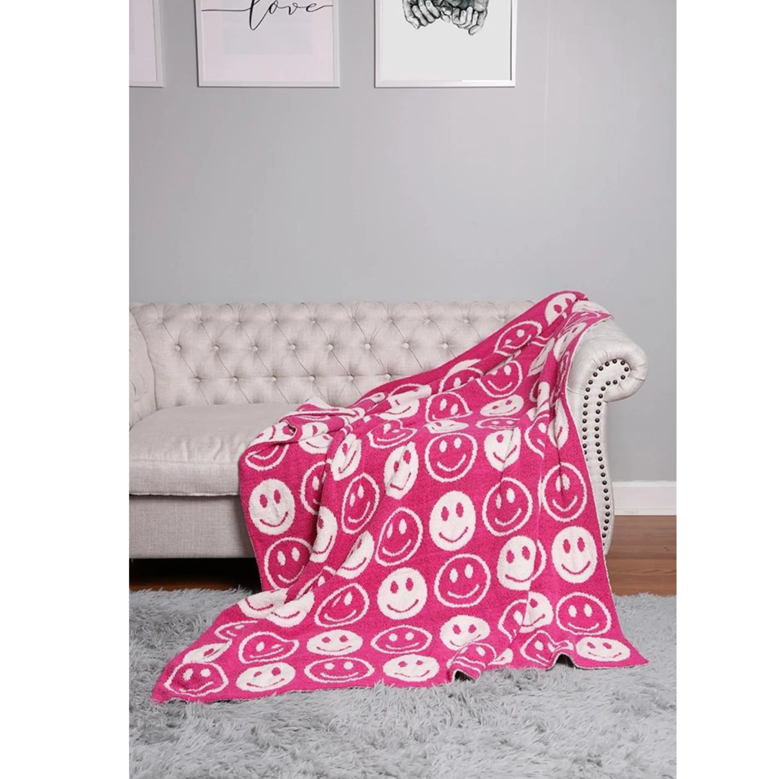 Smiley Cozy Blankets *Final Sale*