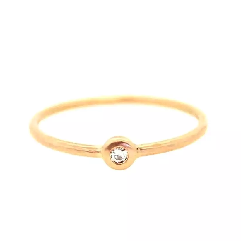 Solitaire Champagne Diamond Ring