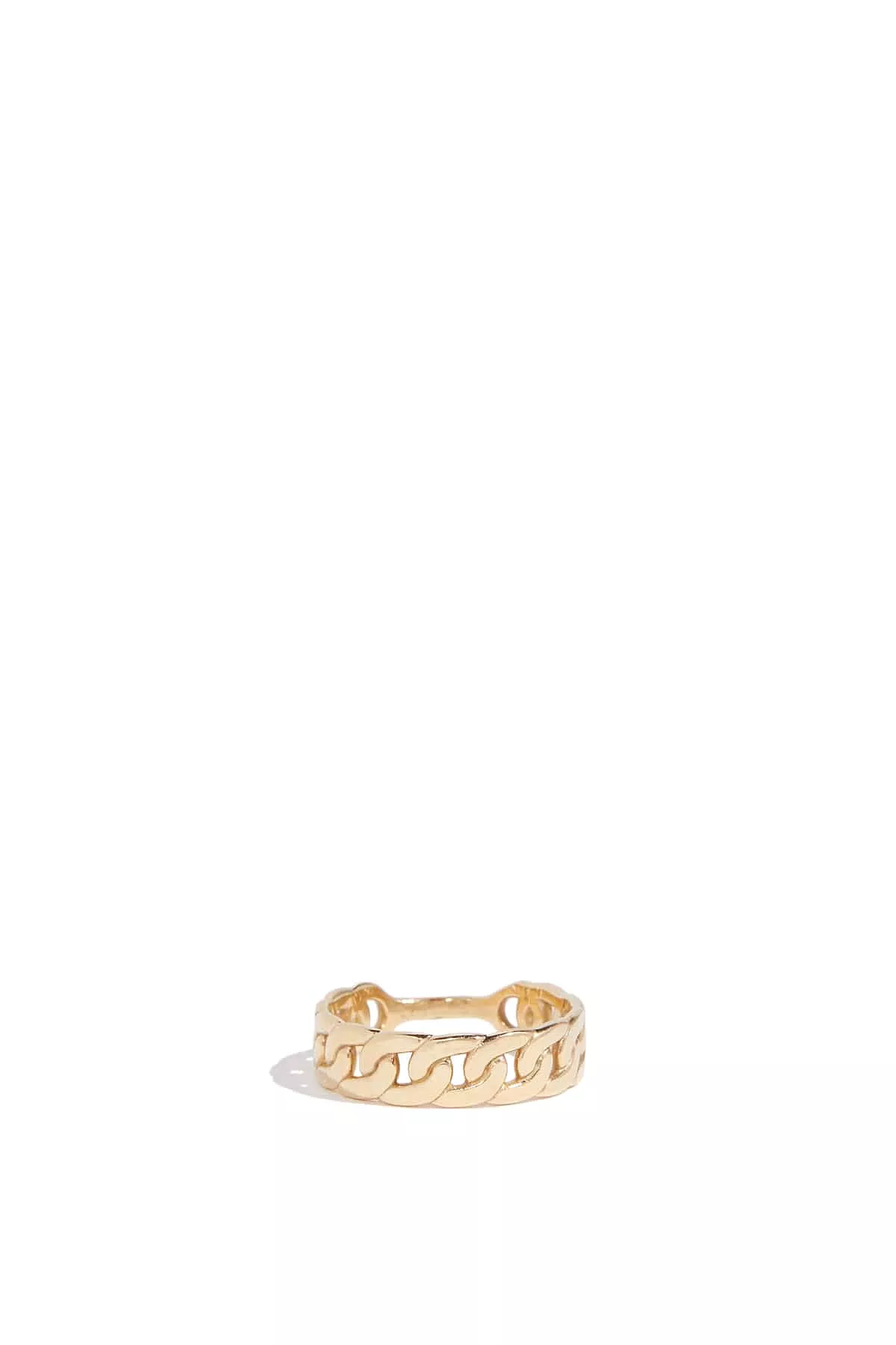 Stackable Chain Ring in 14k Yellow Gold