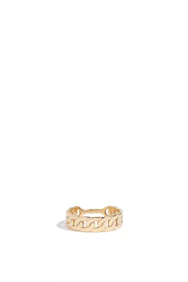 Stackable Chain Ring in 14k Yellow Gold