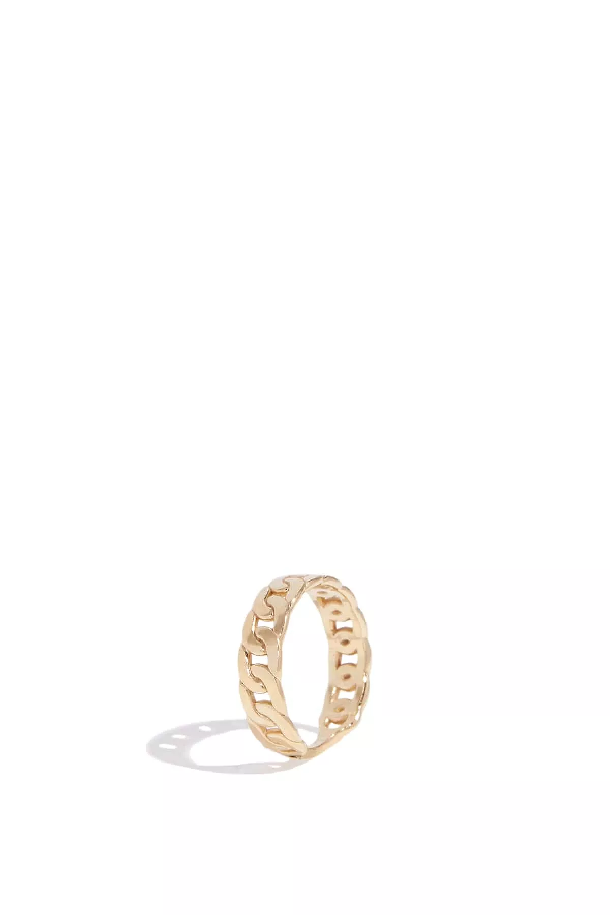 Stackable Chain Ring in 14k Yellow Gold