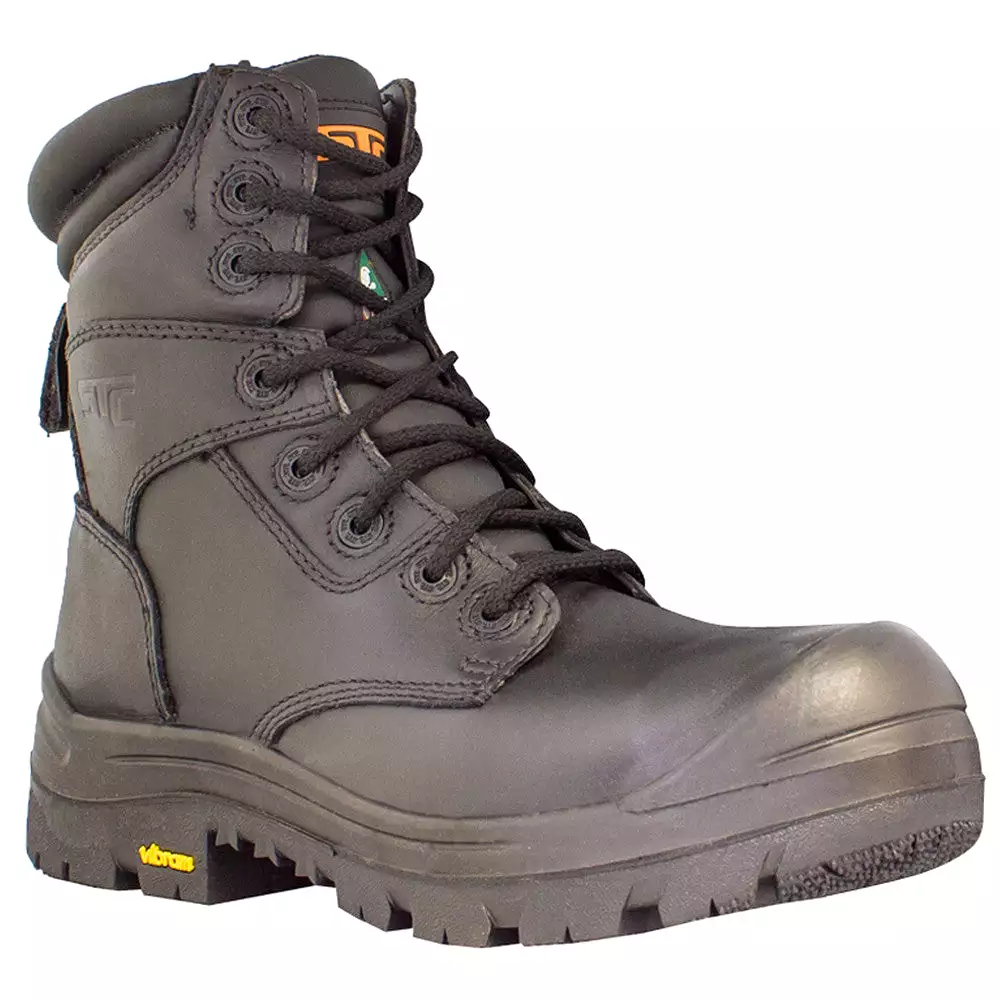 STC Morgan Men's 8 Composite Toe Leather Work Boot - black