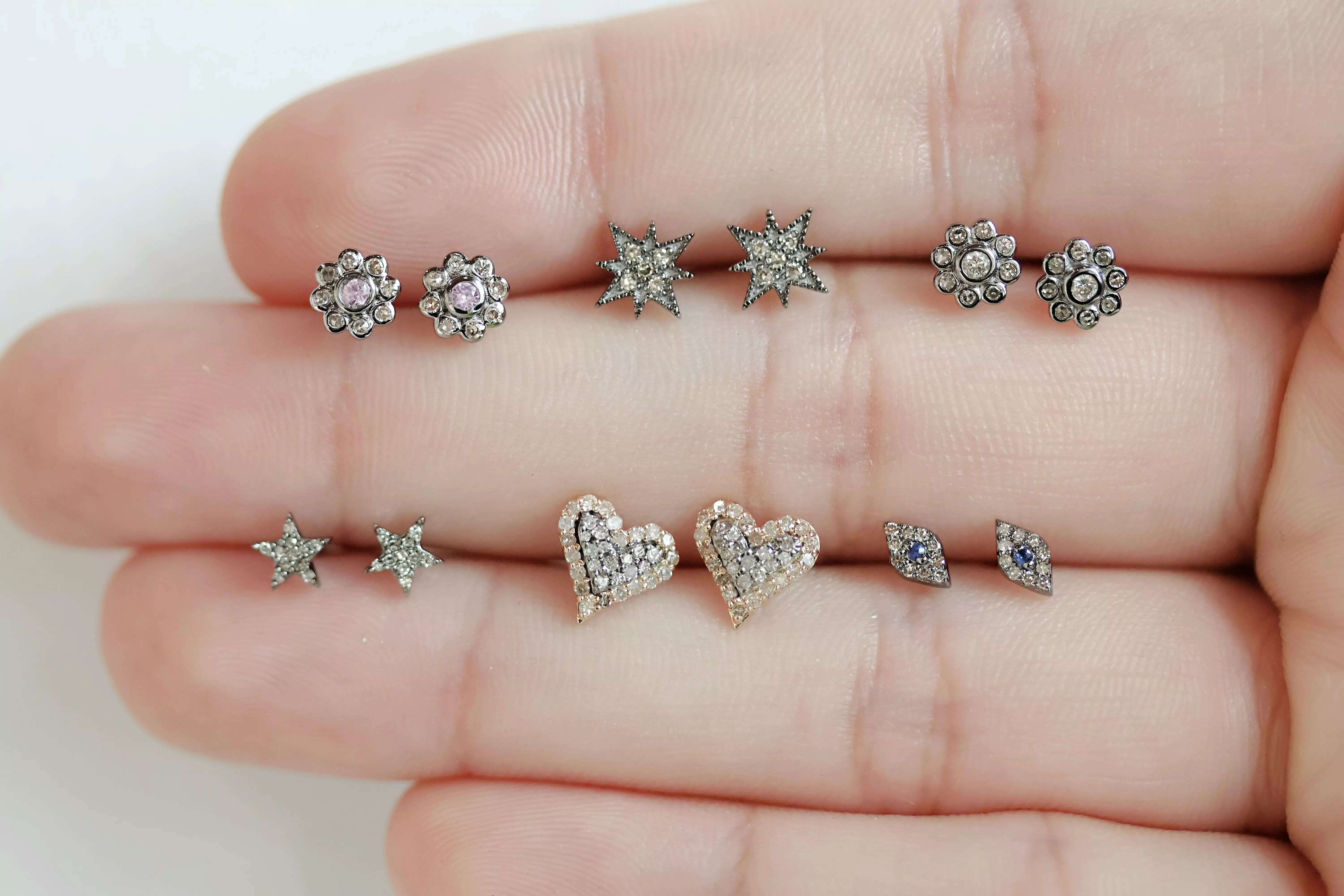 Sterling Silver Starburst Studs