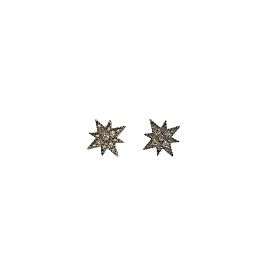 Sterling Silver Starburst Studs