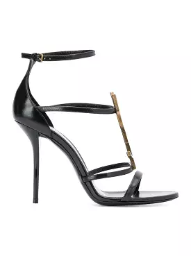 strappy logo stiletto sandals