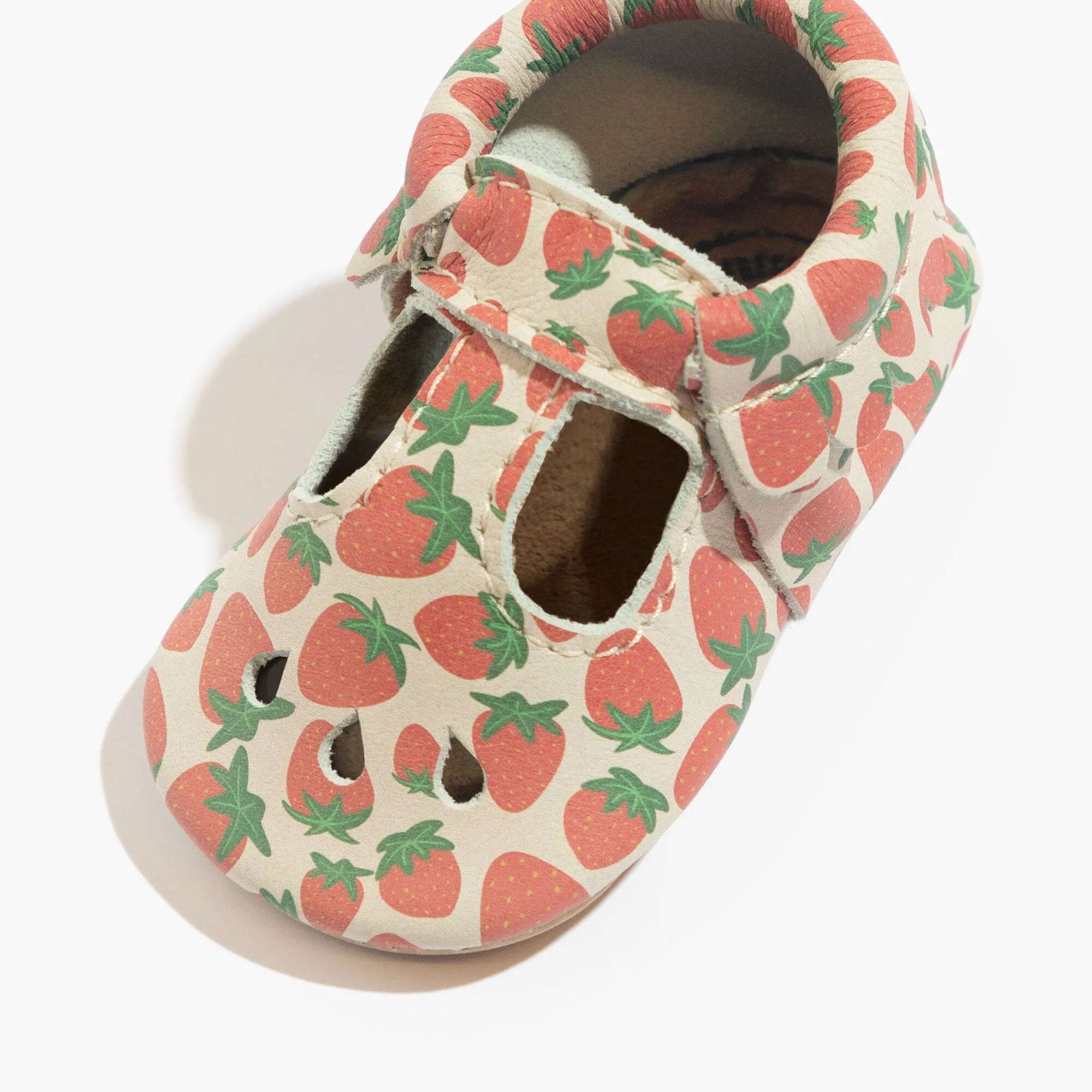 Strawberries 'n' Cream Mary Jane Baby Shoe