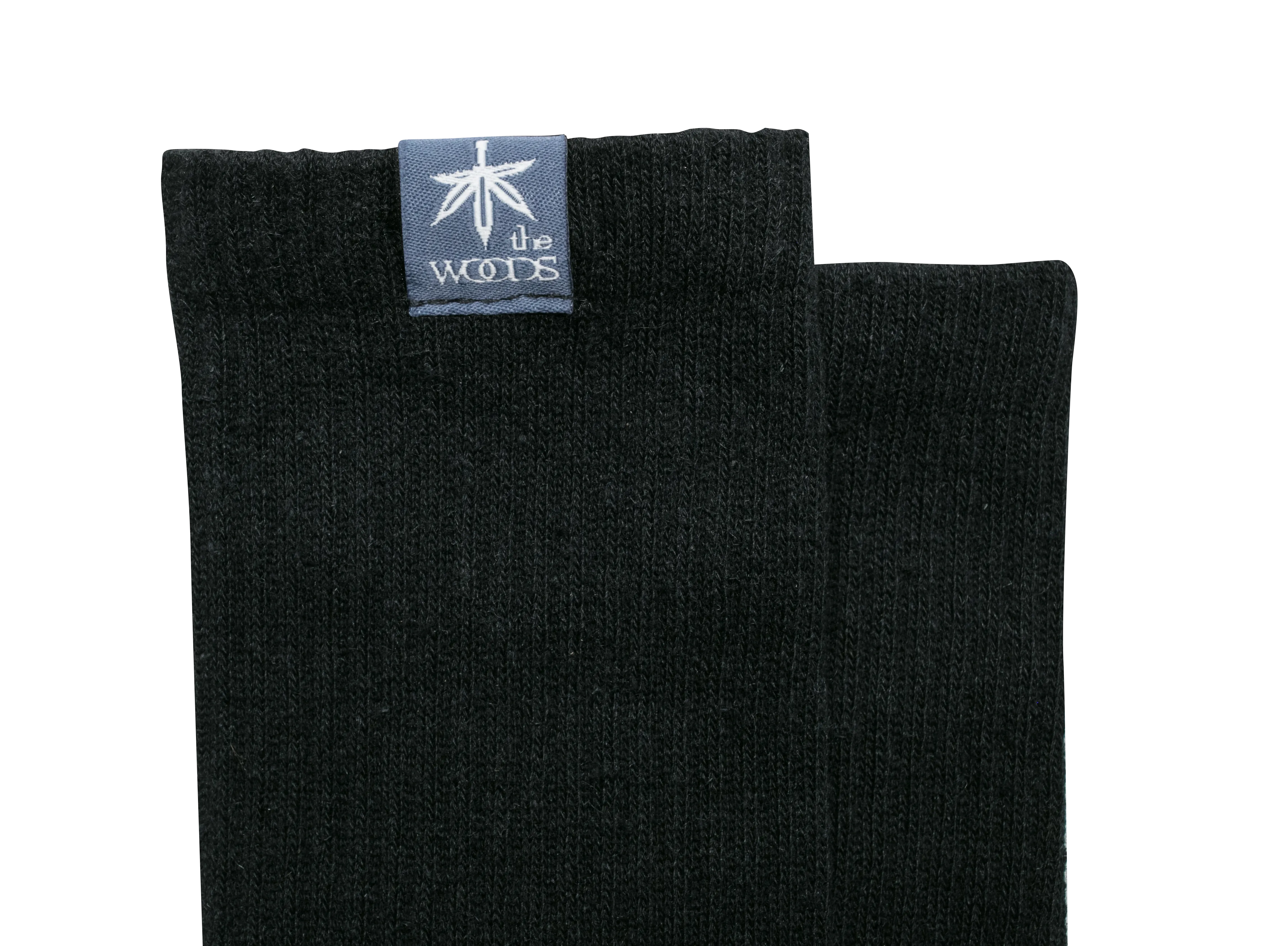 the WOODS HEMP CREW SOCKS BLACK