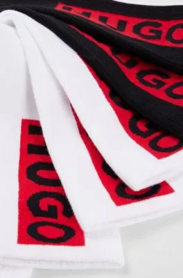 Three-pack of short socks with red logo labels