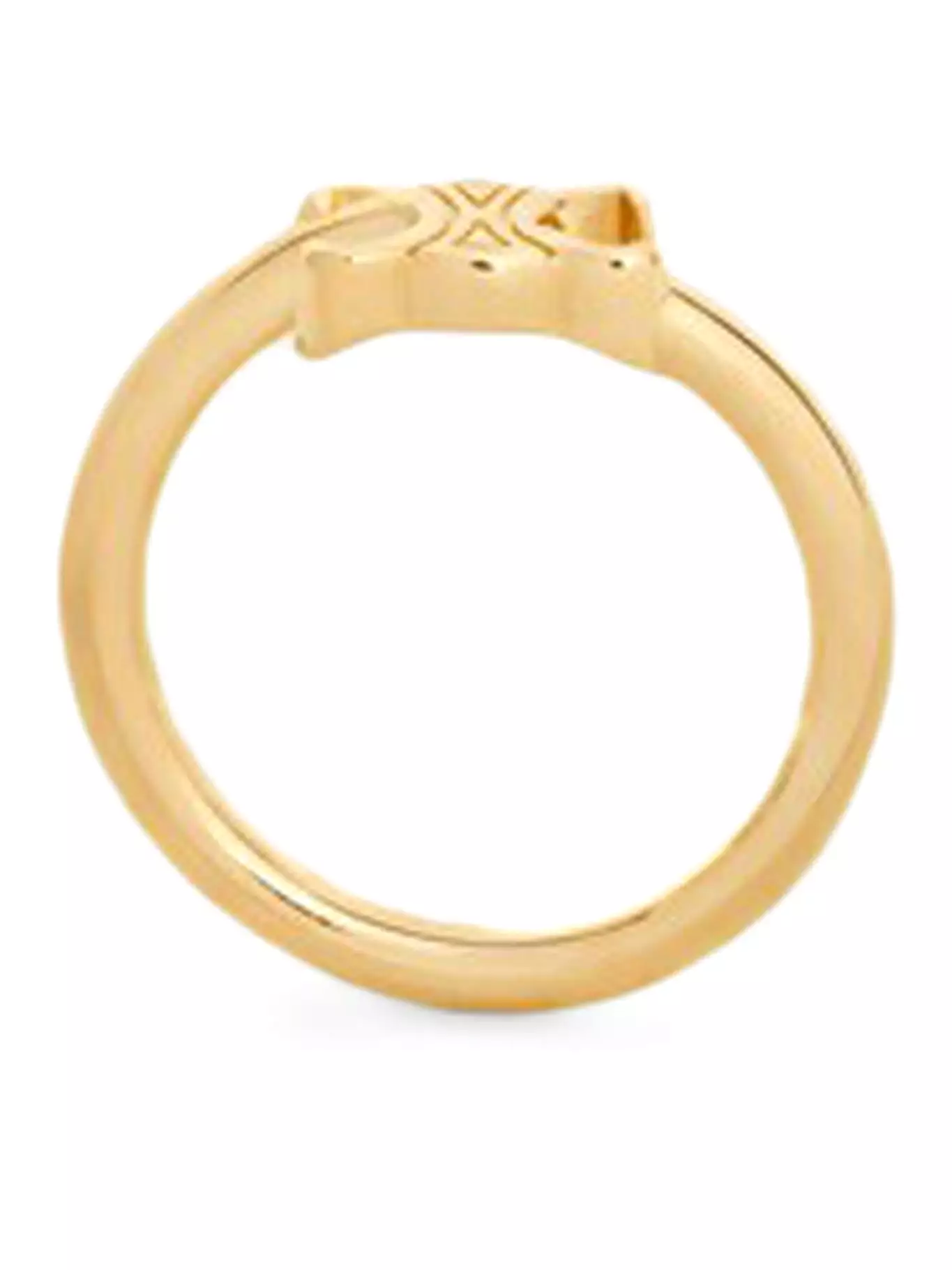 TRIOMPHE ASYMMETRIC RING IN GOLD BRASS GOLD FINISH