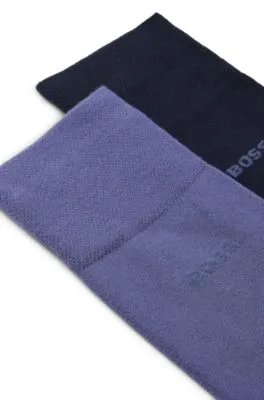 Two-pack of regular-length socks in soft viscose bamboo