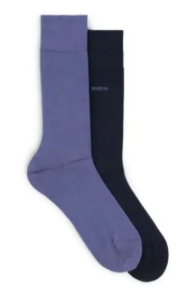 Two-pack of regular-length socks in soft viscose bamboo