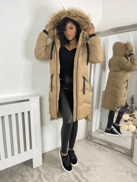 Vixen Fur Hooded Padded Coats Regular price