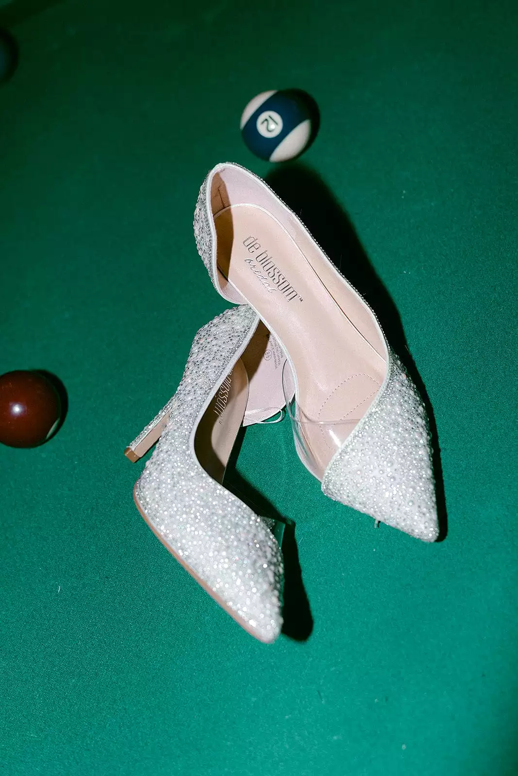 White Beaded Pearl Pointed Toe Heels