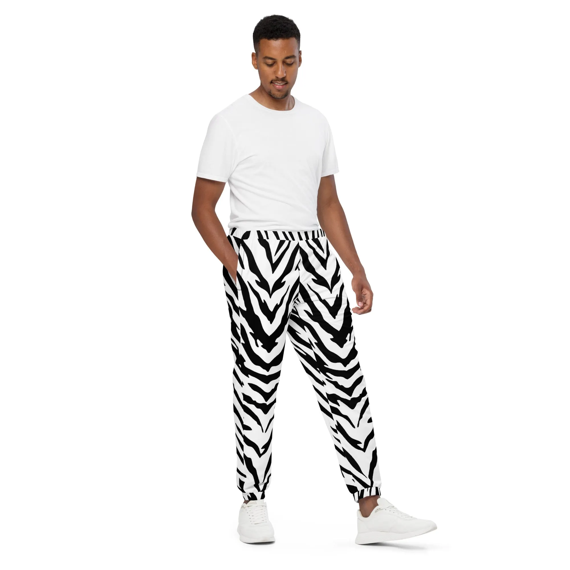 White Tiger Stripe Unisex Track Pants