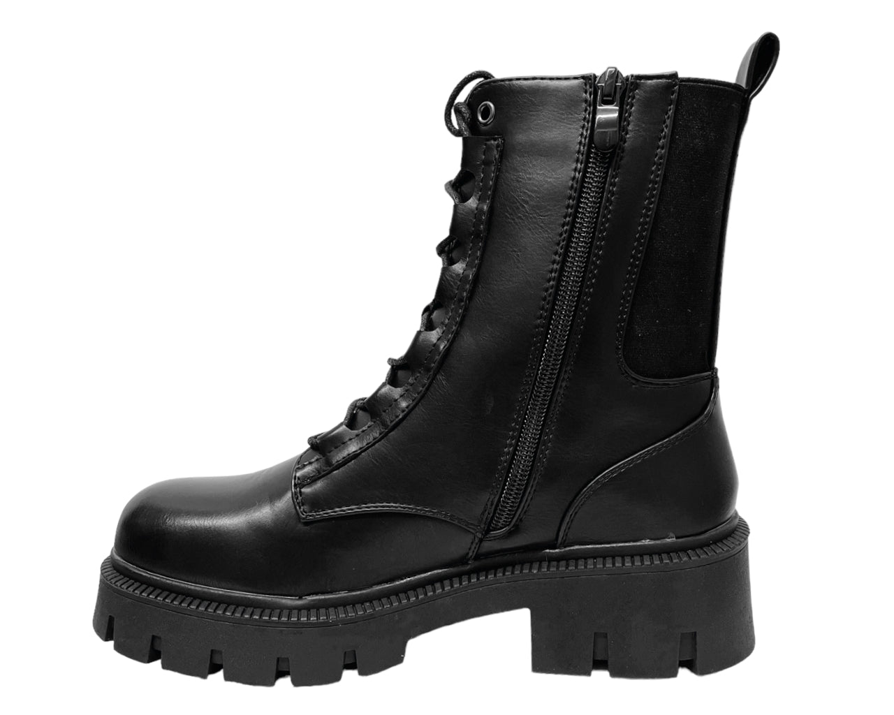 Women's Chunky Sole Lace Up Combat Boots