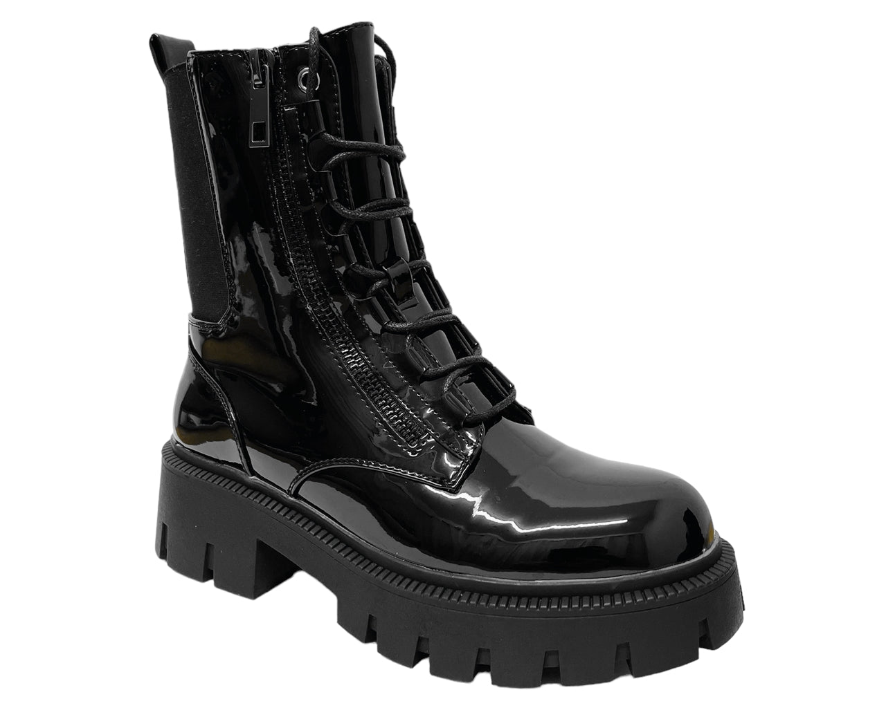 Women's Chunky Sole Lace Up Combat Boots