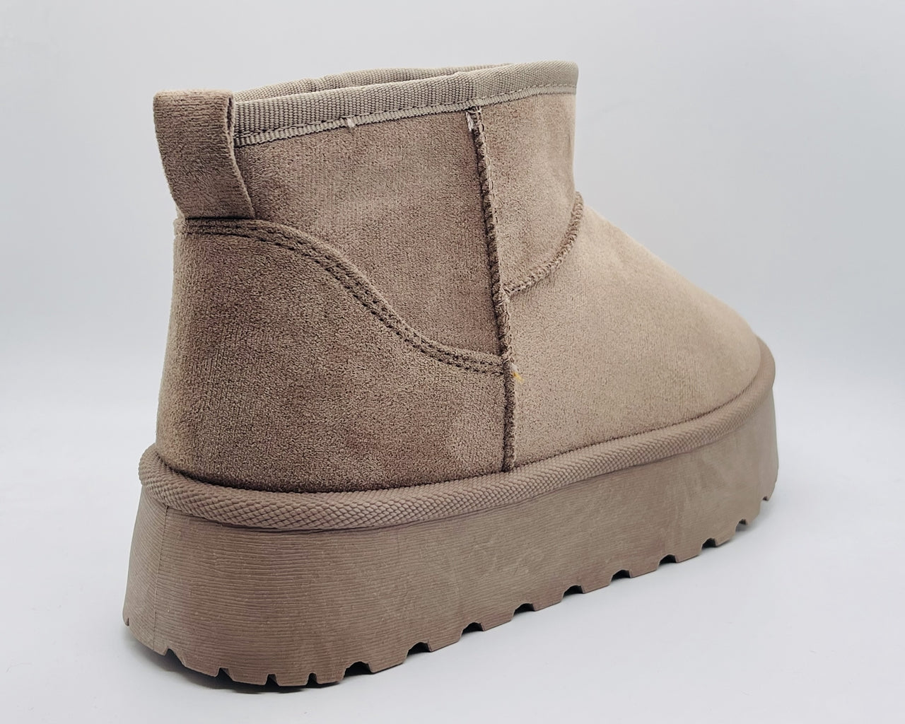 Women's Faux Suede Fur Lining Platform Ankle Boots