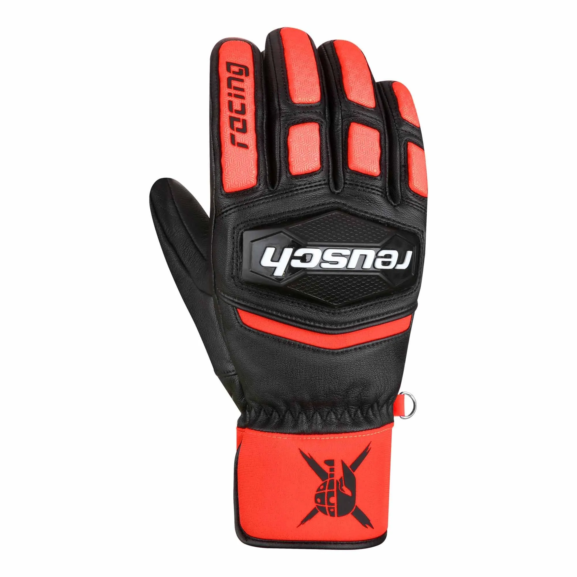 World Cup Warrior Team Race Gloves - Black/Fluorescent Red