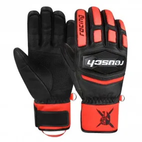 World Cup Warrior Team Race Gloves - Black/Fluorescent Red